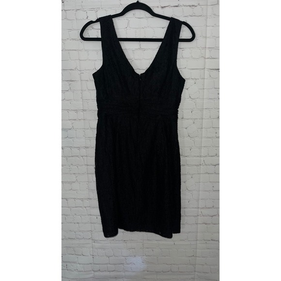 Trina Turk Los Angeles Black Lace Dress Sleeveless V-Neck Cocktail Party Size 8 - Picture 3 of 7